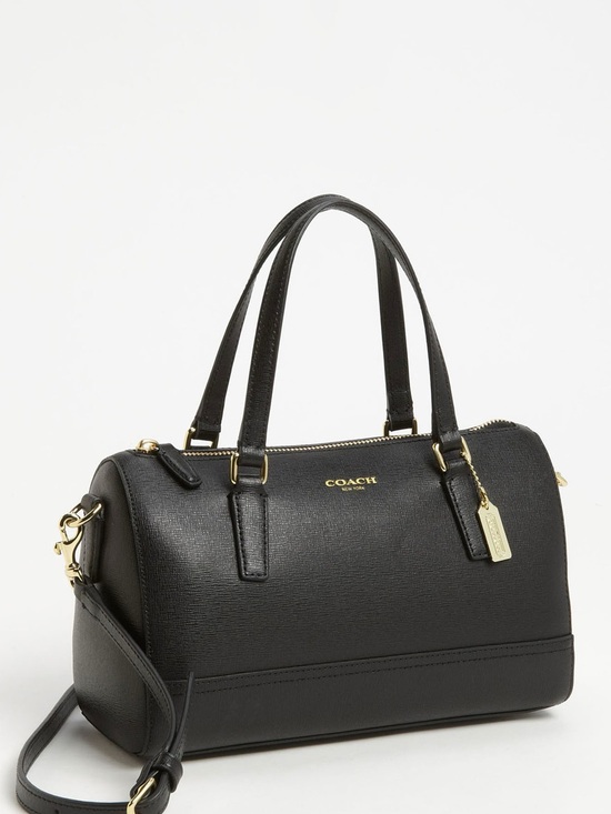 Coach Handbags - Coach Saffiano Mini Leather Satchel with Gold Hardware